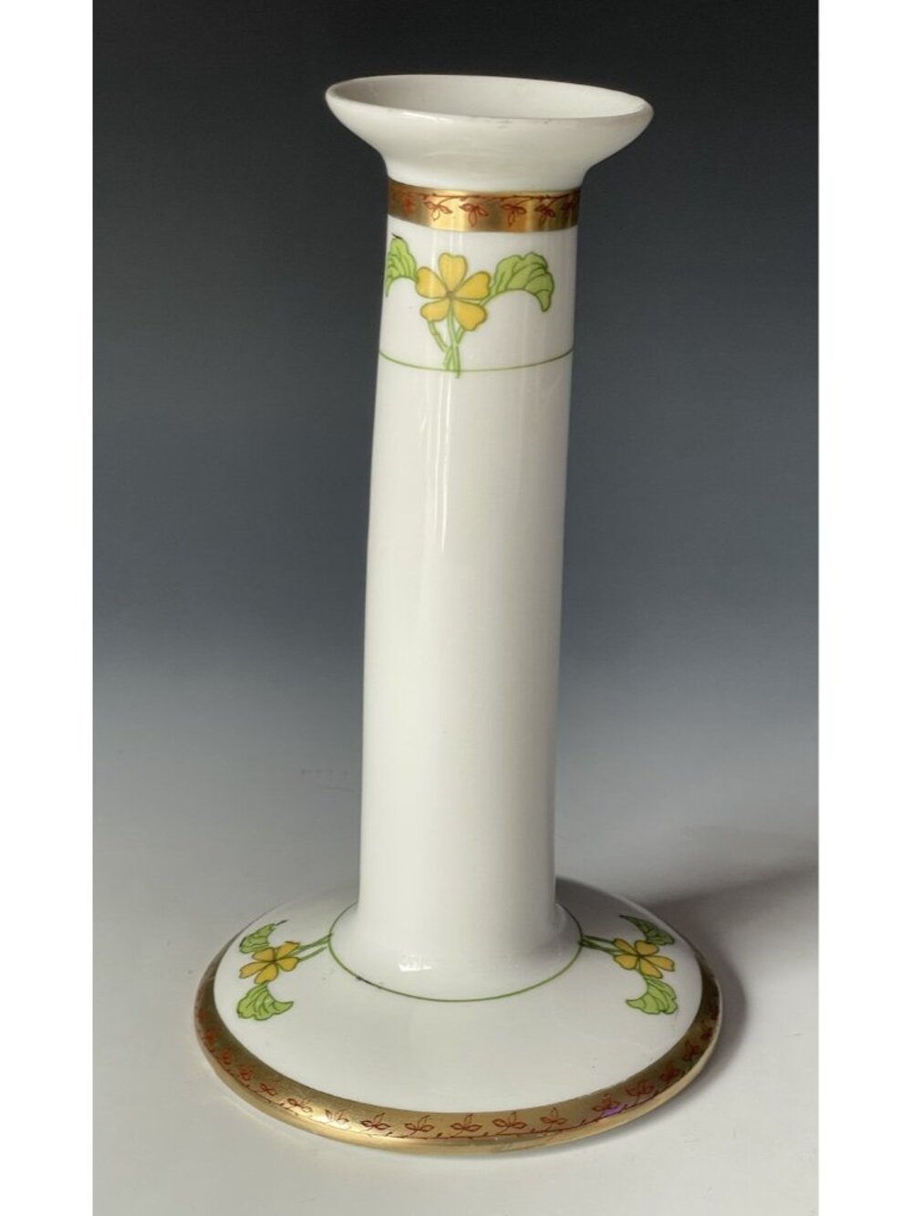 Antique Austrian Art Nouveau Porcelain Candlestick Holder Moritz Zdekauer